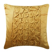 Gold Throw Pillow Covers 16&quot;x16&quot; Velvet, Gold Knots - £31.75 GBP+