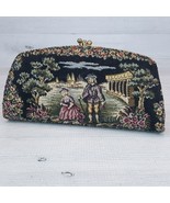 Vintage Baronet Victorian Tapestry 4 Compartment Clutch Wallet w Locking... - £37.34 GBP