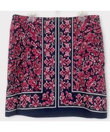 Talbots Petite Straight Paisley Pencil Lined Skirt Mini Cotton Spandex S... - £18.61 GBP