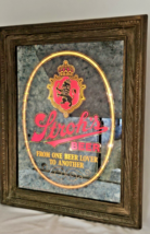 Vintage Strohs Beer Lighted Mirror Sign Bar One Beer Lover 1980 22&quot; Wood Framed - £65.06 GBP