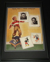 1942 Texas Tech vs TCU Football Framed 10x14 Poster Official Repro - $49.49