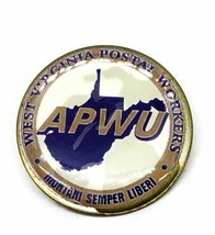 West Virginia APWU American Postal Workers Union Lapel Hat Pin - $18.96
