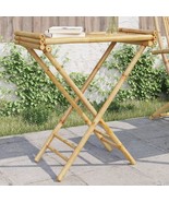  Folding Tray Table Natural Bamboo Bamboo Medium Foldable - $2,236.80 MXN