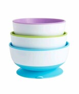 Three (3) MUNCHKIN ~ Stay Put Suction Bowls ~ Age 6M+ ~ Blue ~ Green ~ P... - $28.05