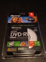 Memorex Mini DVD-RW 3 Pack 2X 1.4GB 30 min Single Sided NEW - $9.89