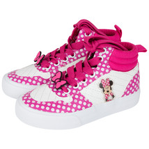 Minnie Mouse Polka-Dot Pink High-Top Girl&#39;s Shoes Pink - £31.27 GBP