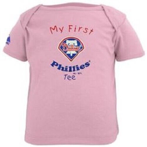 PHILADELPHIA PHILLIES INFANT "MY FIRST TEE" PINK NEW & LICENSED 12 MONTHS - $9.70