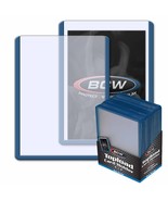 6 packs of 25 (150) BCW 3&quot; x 4&quot; Blue Border Topload Standard Sized Card ... - $28.41