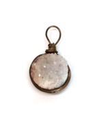 Estate Find Handmade Wire Wrapped Druzy Pendant for Necklace - £11.20 GBP