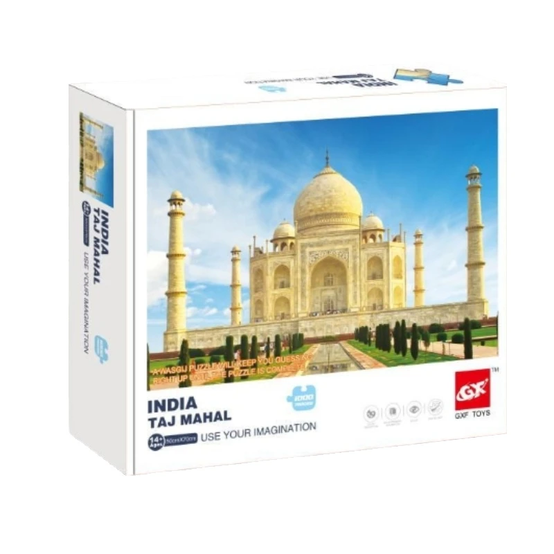 70*50cm Adult 1000 Pieces Jigsaw Puzzle India TAJ Mahal Famous World Landscape - £15.83 GBP
