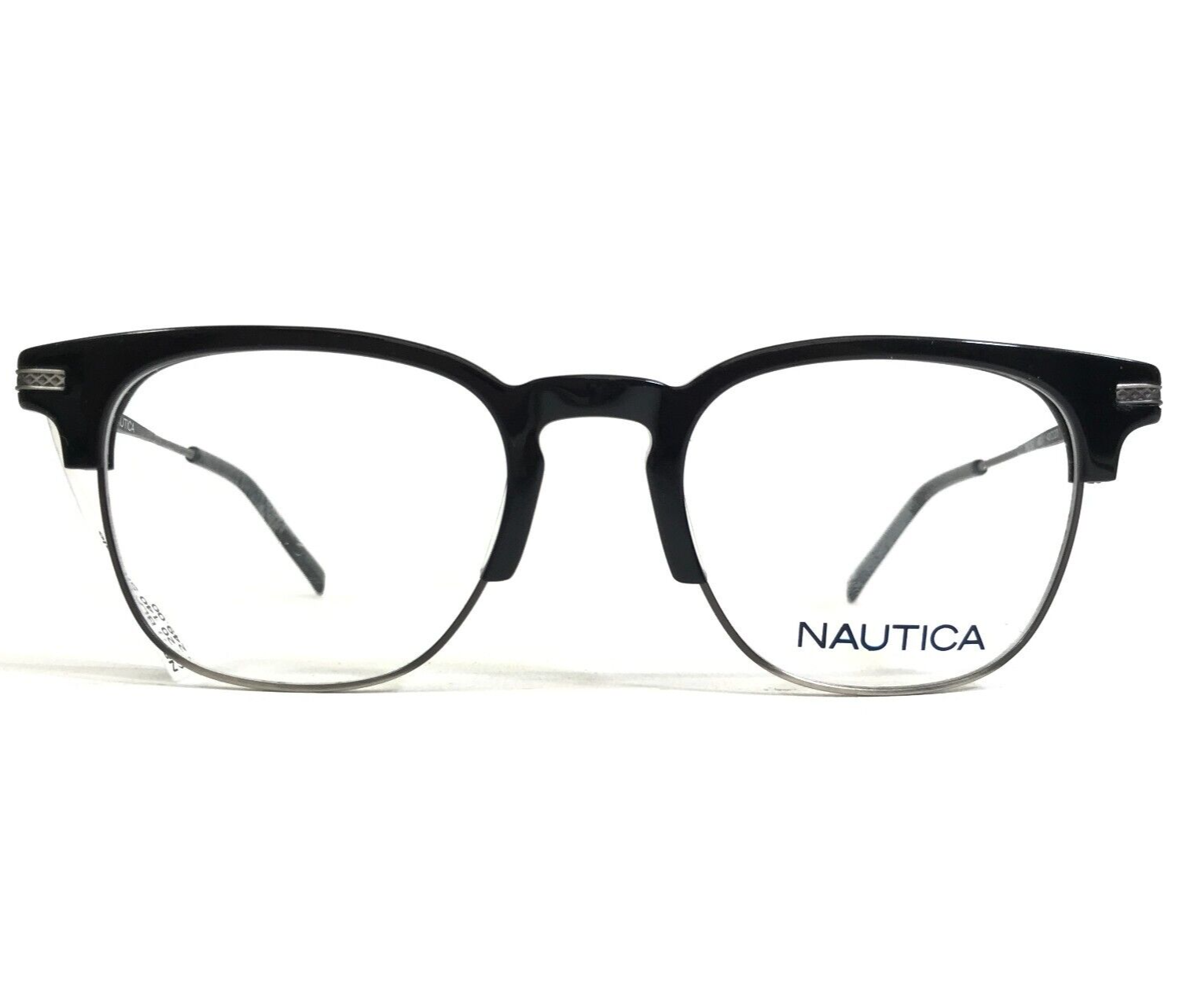 Primary image for Nautica Eyeglasses Frames N8161 001 Black Gray Gunmetal Full Rim 48-20-140