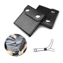 2pcs Car Seat Belt Adjuster Neck Strap Positioner Locking Clip Protector Black - £10.97 GBP