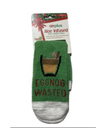 Airplus Fuzzy Green Socks Aloe &amp; Vitamin E Infused Ultra Comfort Size 5-... - $10.44 CAD