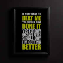Motivational Sayings Gym Quotes Training Wall Art Improvement Workout Mo... - £3.91 GBP