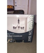 Hampton Bay Pavlen Chandelier 23 in. 5-Light Bronze with Clear Glass New - $100.82 CAD