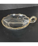 Snack Dish Clear Glass Dual Sides - $22.15 CAD