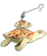Mom Baby Sea Turtle Ocean Ornament Metal Fair Trade Pilgrim Imports New - £19.80 GBP
