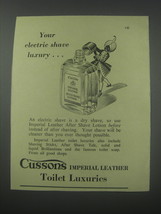 1954 Cussons Imperial Leather After Shave Lotion Ad - Your electric shave luxury - £14.72 GBP