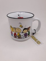 PEANUTS Gang Coffee Mug Snoopy Charlie Brown Lucy Linus Sally Marcie 20 ... - £11.89 GBP
