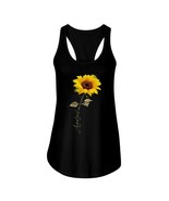 August Girl Are Sunshine Sunflower Tank Tops Happy Birthday Women Black Top - $26.99 CAD