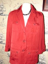 Dressbarn Red Button-Up Jacket Size XL NWT - £24.35 GBP