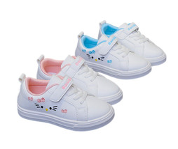 Kids Girl&#39;s Sneakers Hello Kitty PU Leather Breathable White Classic Sport Shoes - £17.54 GBP