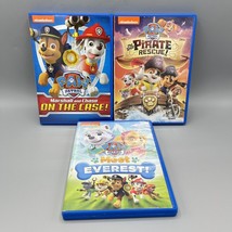 Lot of 3 Paw Patrol DVDs Marshall &amp; Chase on the Case Pirate Rescue Meet Everest - £11.15 GBP