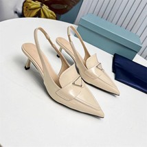 Summer Slingback Pump Fashion Women Sexy Pointed Toe Buckle High Heels New Lady  - £185.51 GBP