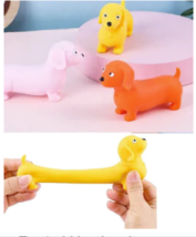 3 Pack Sand Filled Stretch Dogs  Squeeze Stress Toy TY531 moldable  - £9.65 GBP