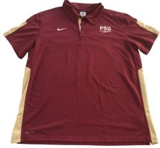 Nike Dri Fit FSU Florida State Seminoles Short Sleeve Polo Shirt L - $18.86