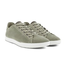 Ecco Men&#39;s Collin 2.0 Tie Suede Leather Sneaker Comfort Shoe Vetiver War... - £69.93 GBP