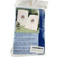 Dimensions Teapot Floral Guest Towels Crewel Needlework Set of 2 Craft P... - $32.66