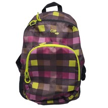 Puma Procat Purple Green Check Black School Travel Commuter Gym Backpack Bag - $13.50