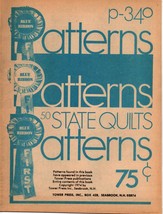 Vintage 70&#39;s Blue Ribbon Patterns Quilting Pattern booklet Volume 1 p-340 - £6.04 GBP