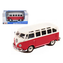 1951 Volkswagen  VW T1 (Type 2) Samba Bus Van 1/25 Scale Diecast Model - Red - £27.09 GBP