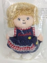 Campbells Soup Kids Straw Hat Girl Doll 8&quot; Beanbag Plush Stuffed Toy Sea... - £11.83 GBP