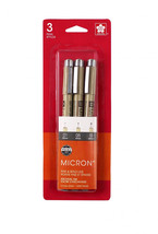 Sakura Pigma Micron Pen Set Cool Gray 3 Pack - £10.24 GBP