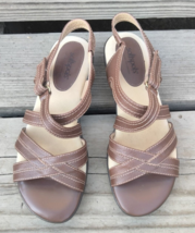 SOFTSPOT ~ Sz 7½ M ~ Peoria  Sandals Women Wedge Heel Leather Memory Foam - £27.64 GBP