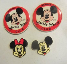 Vintage Disney Mickey Mouse Club Member Buttons and more  - £18.51 GBP