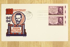 Vintage Postal History FDC 1947 100th Anniversary Joseph Pulitzer NY Can... - $7.61