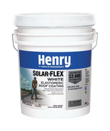 Elastomeric Seal Roof Leaks 4.75 Gallon White Coating Waterproof Rubberi... - $106.39