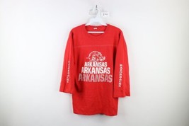 Vintage 70s Mens Medium Spell Out University of Arkansas 3/4 Sleeve T-Shirt USA - £58.38 GBP