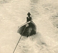 Vtg Cartolina 1910s Capri Italia Ritorno Dal Blu Cave Boat Rimorchiata Da Vapore - £4.04 GBP