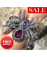 Spider bracelet halloween bangle bling jewelry gifts for women gorgeous ... - $209.21 MXN