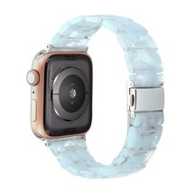 Resin Watch strap for Apple Watch Band  clear light blue  For 38mm 40mm 41mm - £12.70 GBP