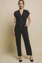 Love Tree Button Up Front Pocket Jumpsuit - £30.61 GBP