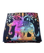 Traditional Jaipur Square Tree of Life Elephant Floor Cushion Decorative... - £15.81 GBP