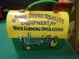 Great Collectible Metal Lunchbox.. JOHN DEERE Equipment for Farming Oper... - £11.57 GBP