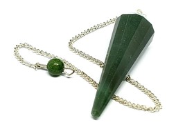 Jade Pendulum Dowser Nephrite Gemstone Dowsing Divination Reiki Crystal Stone - £4.58 GBP