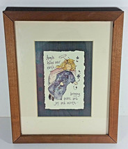 Sagebrush Fine Art Angel Print Framed 8x10 Peace Joy Mirth Annette Fish 1999 - £16.02 GBP